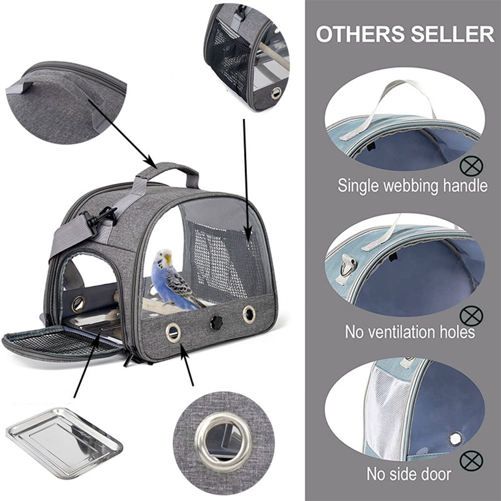 QS-107 Portable Pet Bird Cage 300D Oxford Cloth Transparent PVC Bird Carrying Bag Parrot Pigeon Carrier QS-107 Portable Pet Bird Cage 300D Oxford Cloth Transparent PVC Bird Carrying Bag Parrot Pigeon Carrier